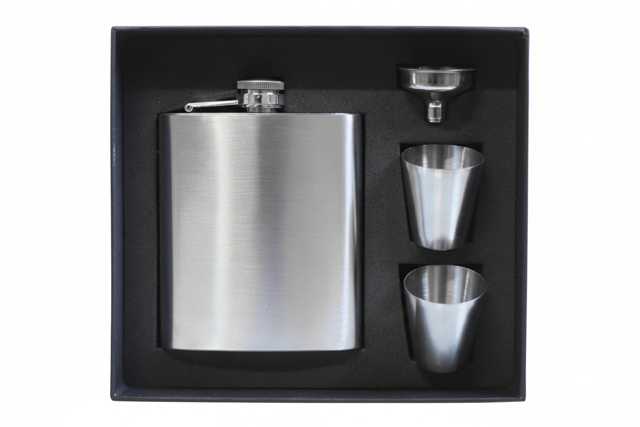 Custom 7oz Flask Set