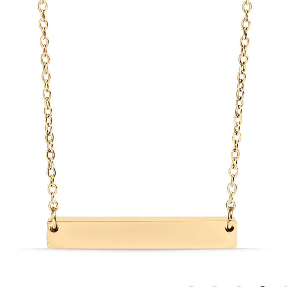 Gold bar necklace