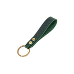 Leather Keychain Dark Green