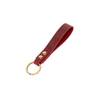 Leather Keychain Wine Red