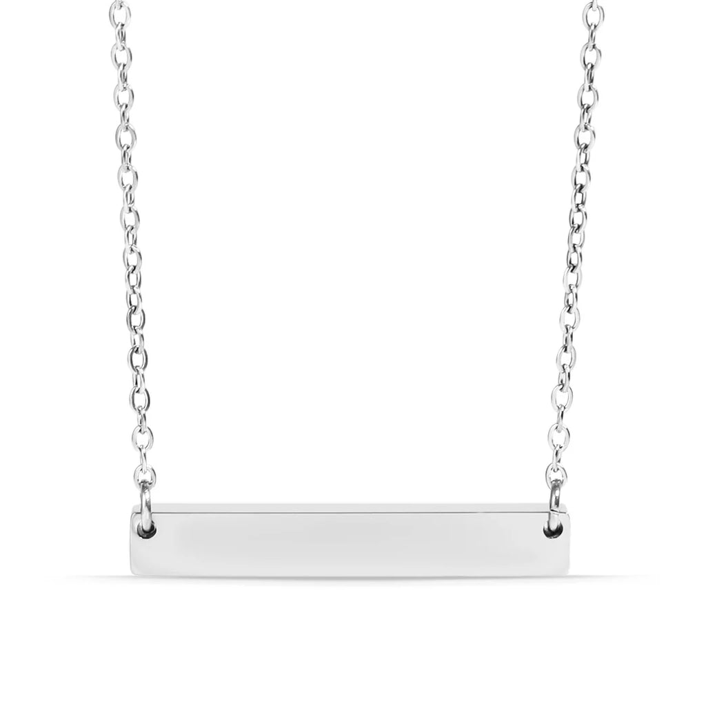 Silver bar necklace