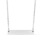 Silver bar necklace